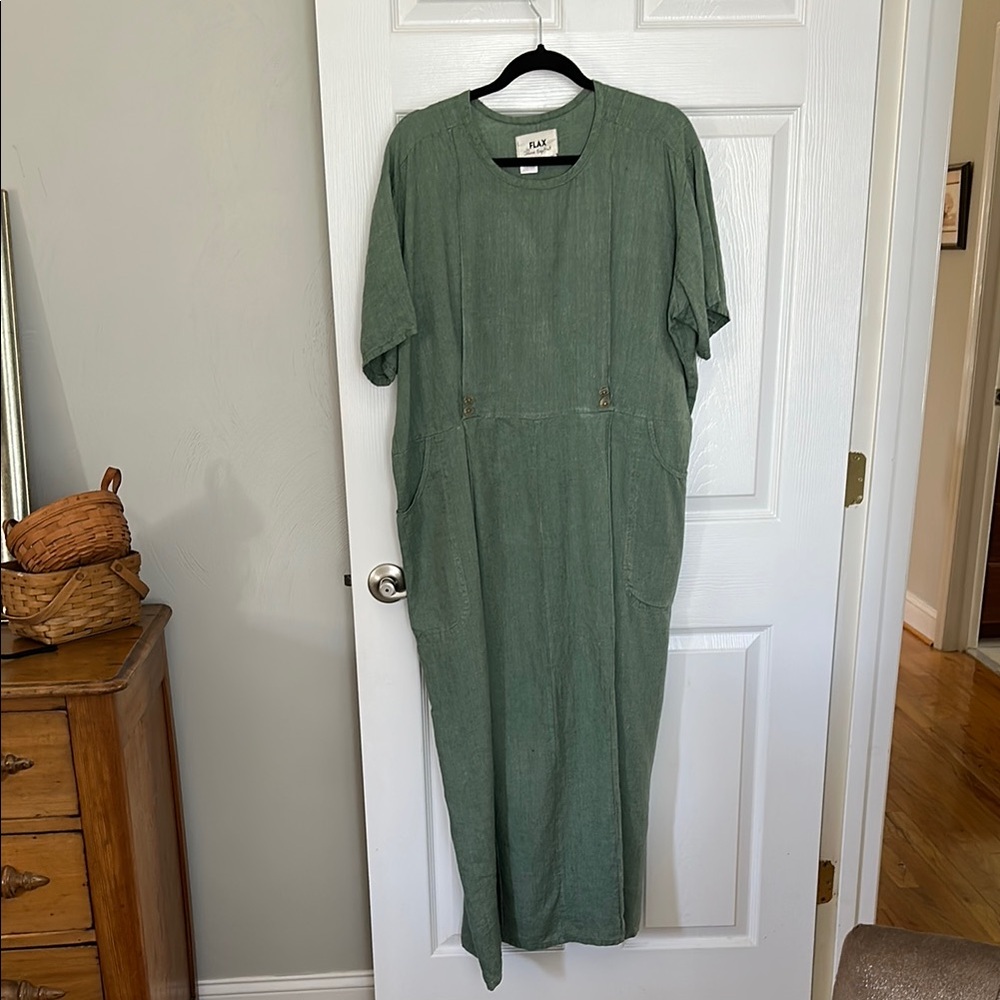 FLAX Green Women's Dress